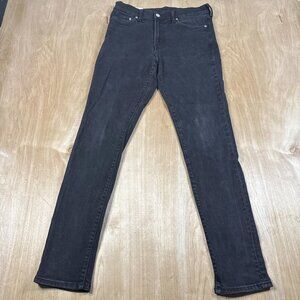 H&M Mens Skinny Fit Coupe Moulante Jeans Black Size 31x32